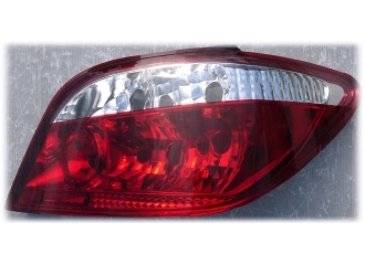 Peugeot 307 Klarglas Baglygter Krom / Rød