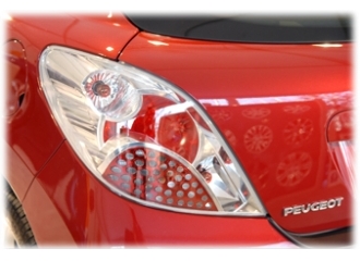 Peugeot 207 Klarglas Baglygter Krom