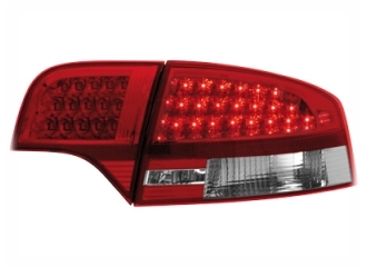 Audi A4 Led Baglygter Red / Chrystal