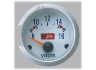 Universal Voltmeter Fra Autogauge Hvid